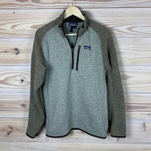 Patagonia Better Sweater Mens M Gray Quarter Zip Fleece Copper Mountain